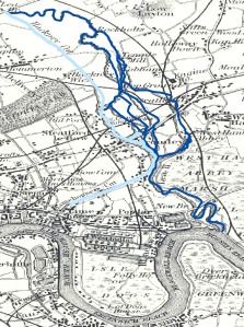 Early GIS map of back rivers